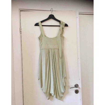 Pre-owned Karen Millen Green Silk Dress