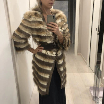 Pre-owned Simonetta Ravizza Beige Fox Coat