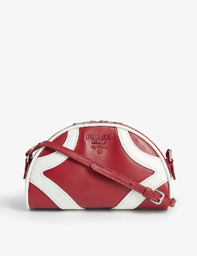 Shop Prada Leather Bowling Bag