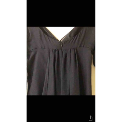 Pre-owned Valentino Silk Maxi Dress In Black