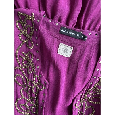 Pre-owned Antik Batik Mini Dress In Purple