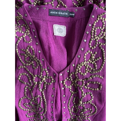 Pre-owned Antik Batik Mini Dress In Purple