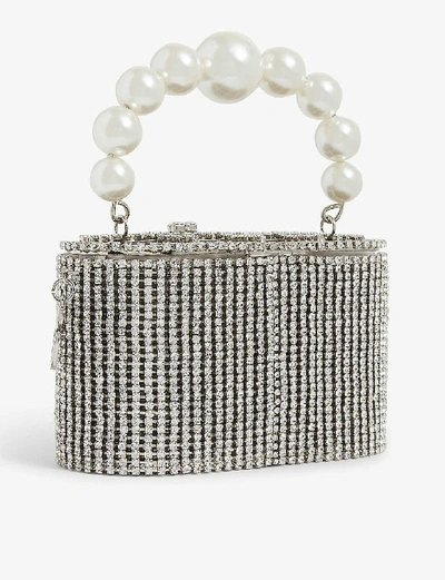 Shop Rosantica Super Holli Crystal Embellished Bag In Silver