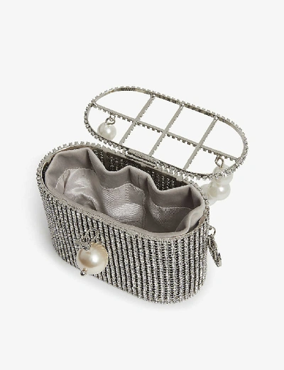 Shop Rosantica Super Holli Crystal Embellished Bag In Silver