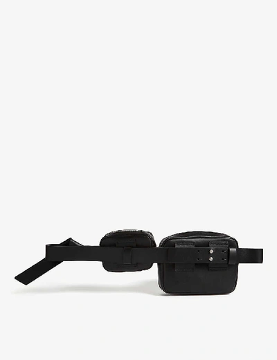 Shop Acne Studios Logo-embossed Leather Belt Bag In Black
