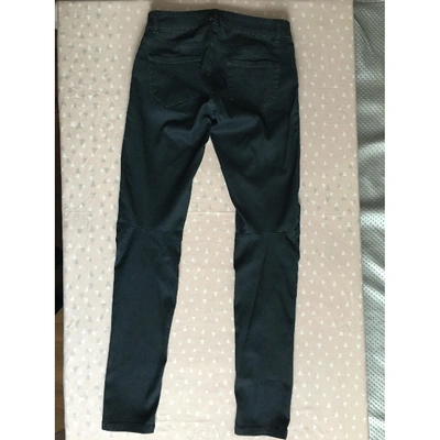 Pre-owned Maje Navy Cotton - Elasthane Jeans
