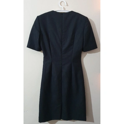 Pre-owned Escada Wool Mid-length Dress In Grey