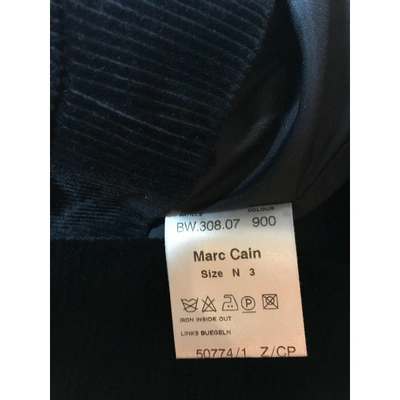 Pre-owned Marc Cain Velvet Blazer In Black