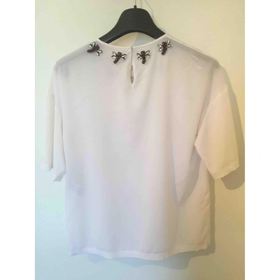 Pre-owned Dolce & Gabbana Silk Blouse In White