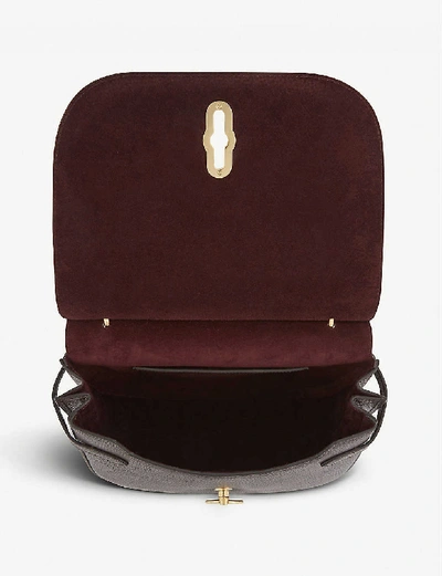 Shop Mulberry Amberley Grained-leather Shoulder Bag In Oxblood