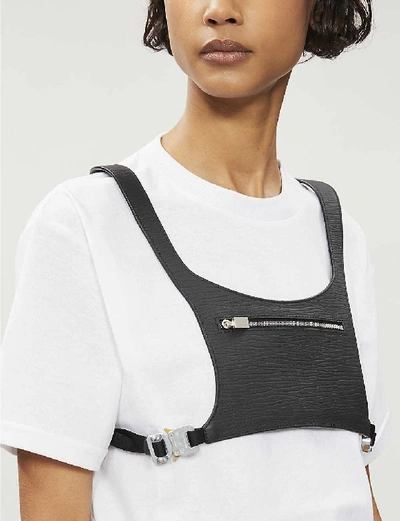 Shop Alyx Minimal Buckled Leather Chest Rig