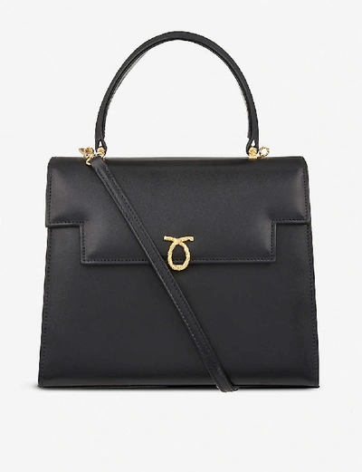 Shop Launer Women's Black Traviata Leather Tote Bag