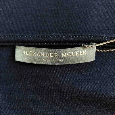 Pre-owned Alexander Mcqueen Wool Top In Navy