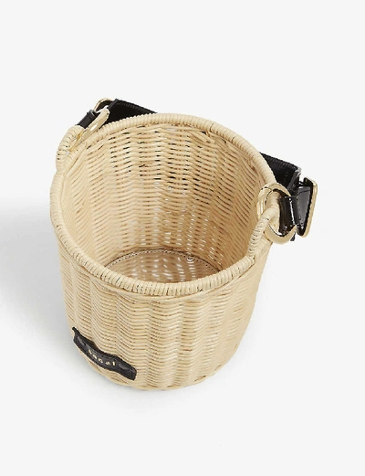 Shop Sacai Rattan Basket Bag In Natural