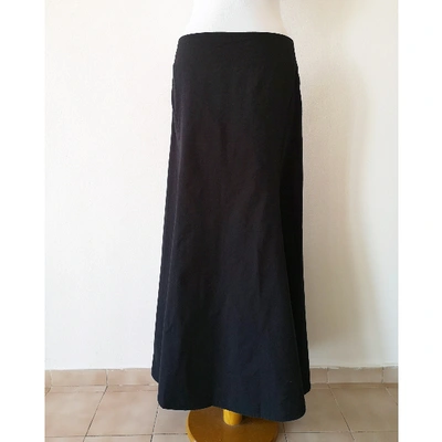 Pre-owned Yohji Yamamoto Black Skirt