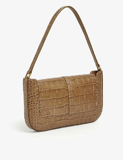 Shop By Far Miranda Croc-embossed Leather Mini Shoulder Bag