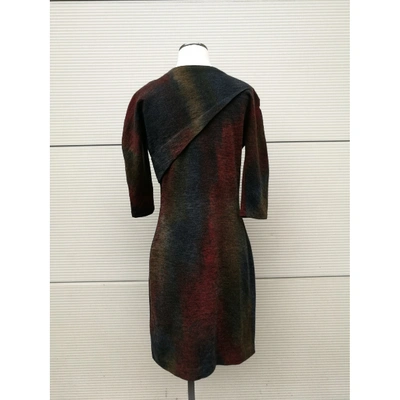Pre-owned Bottega Veneta Wool Mid-length Dress In Multicolour