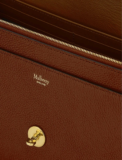 Shop Mulberry Women's Oak Darley Small Leather Shoulder Bag