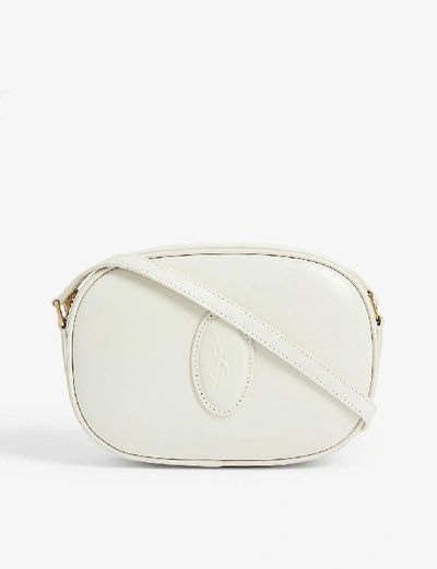 Shop Saint Laurent Le 61 Leather Camera Bag In White