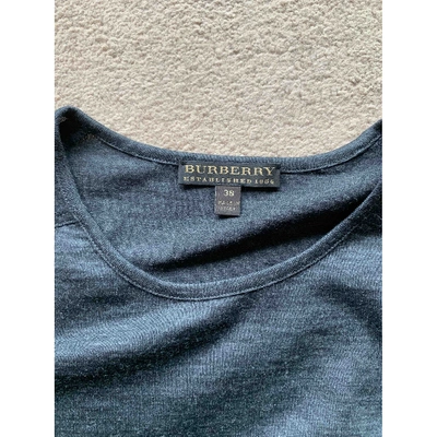 Pre-owned Burberry Wool T-shirt In Grey