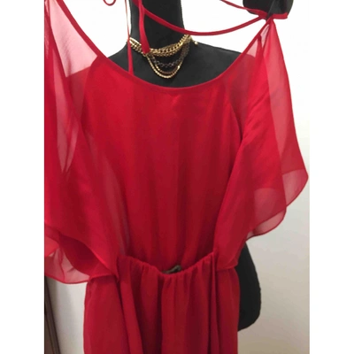 Pre-owned Elizabeth And James Silk Mid-length Dress In Red