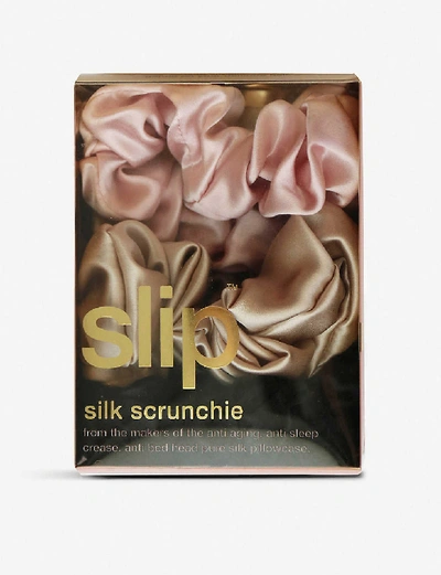 Shop Slip Multi Silk Scrunchies Pack Of Three