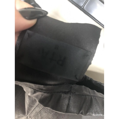 Pre-owned Rta Leather Mini Dress In Black