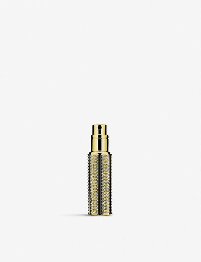 Shop Travalo Divine Hd Swarovski Crystal-embellished Perfume Atomiser 5ml In Gold