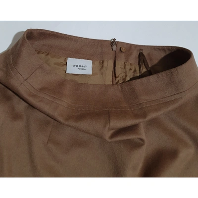 Pre-owned Akris Punto Wool Mid-length Skirt In Brown
