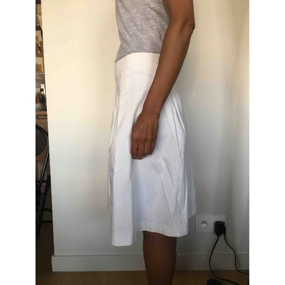 Pre-owned Tara Jarmon Mid-length Skirt In White