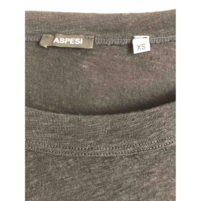 Pre-owned Aspesi Linen T-shirt In Black