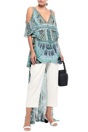 turquoise peplum top