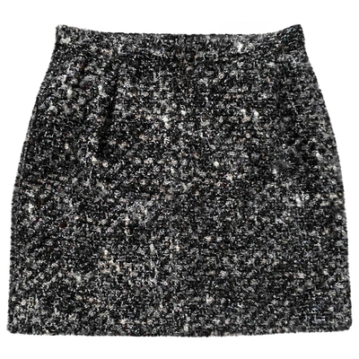 Pre-owned Dolce & Gabbana Wool Mini Skirt In Grey