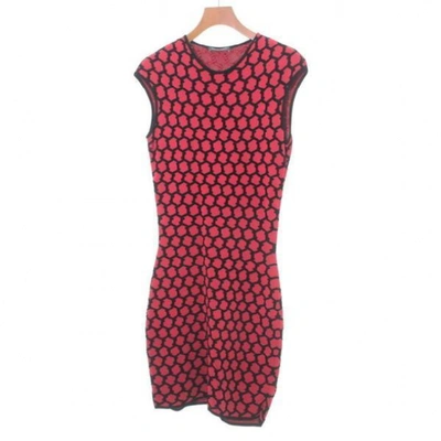 Pre-owned Alexander Mcqueen Red Cotton Dress