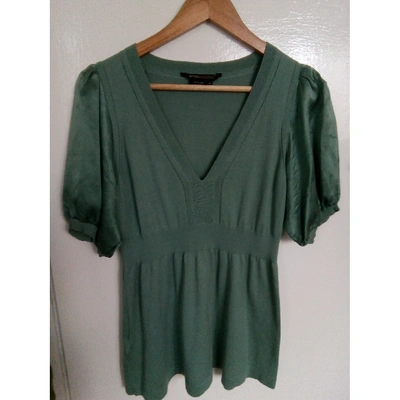 Pre-owned Bcbg Max Azria Silk Blouse In Green