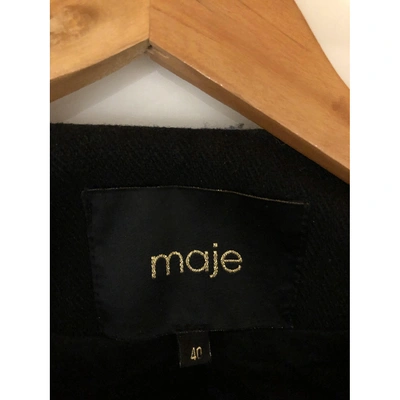 Pre-owned Maje Black Wool Coat