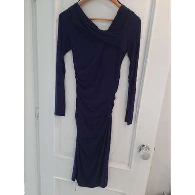 Pre-owned Diane Von Furstenberg Purple Cotton Dress