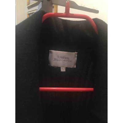 Pre-owned Luisa Beccaria Anthracite Cashmere Coat
