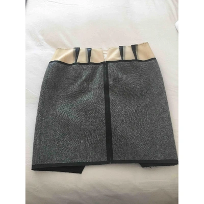 Pre-owned Balenciaga Wool Mid-length Skirt In Grey