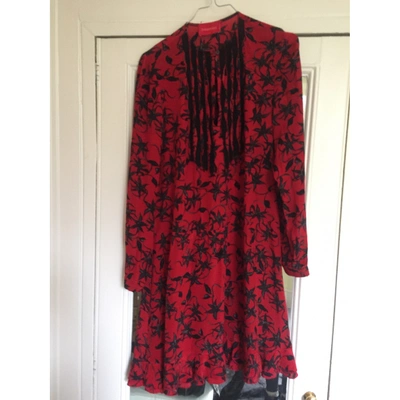 Pre-owned Zadig & Voltaire Silk Mid-length Dress In Red