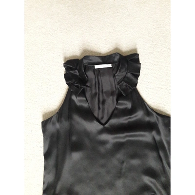 Pre-owned Charli Silk Mini Dress In Black