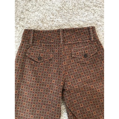 Pre-owned Etro Straight Pants In Brown