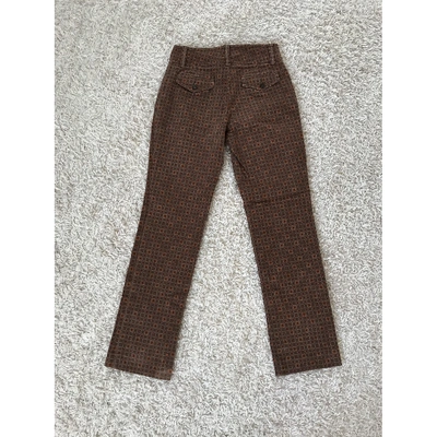 Pre-owned Etro Straight Pants In Brown