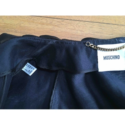 Pre-owned Moschino Silk Jacket In Blue