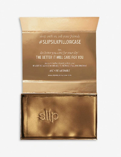 Shop Slip Gold Queen Silk Pillowcase 51cm X 76cm