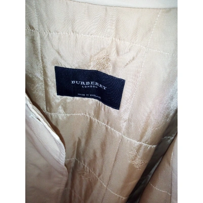 Pre-owned Burberry Peacoat In Beige