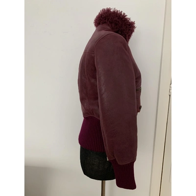 Pre-owned Burberry Shearling Leather Jacket