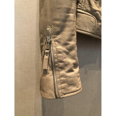 Pre-owned Balenciaga Grey Leather Jacket