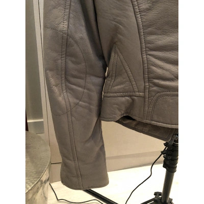 Pre-owned Balenciaga Grey Leather Jacket