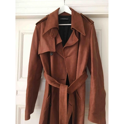 Pre-owned Y/project Brown Leather Coat